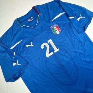 Puma‎ 2010-11 Italy Home Shirt Pirlo #21 Football Jersey Mens XL Azzurri World